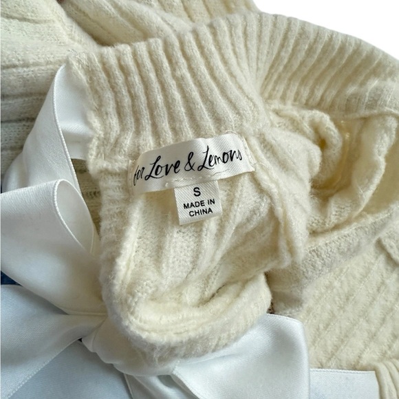 For Love And Lemons Arielle Tie Back Sweater Sz Small - Picture 6 of 7